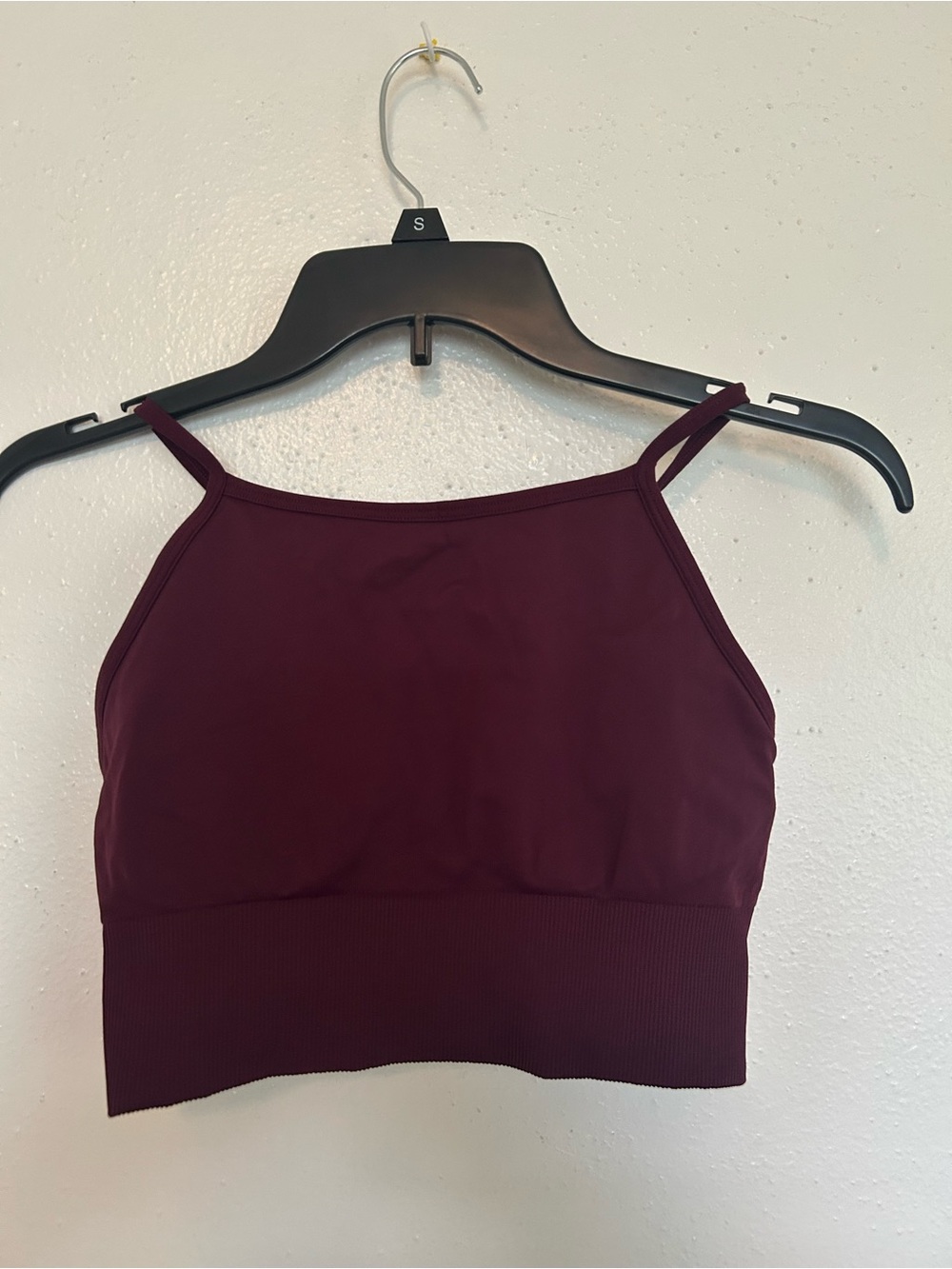 Burgundy Strappy Crop Tank Top